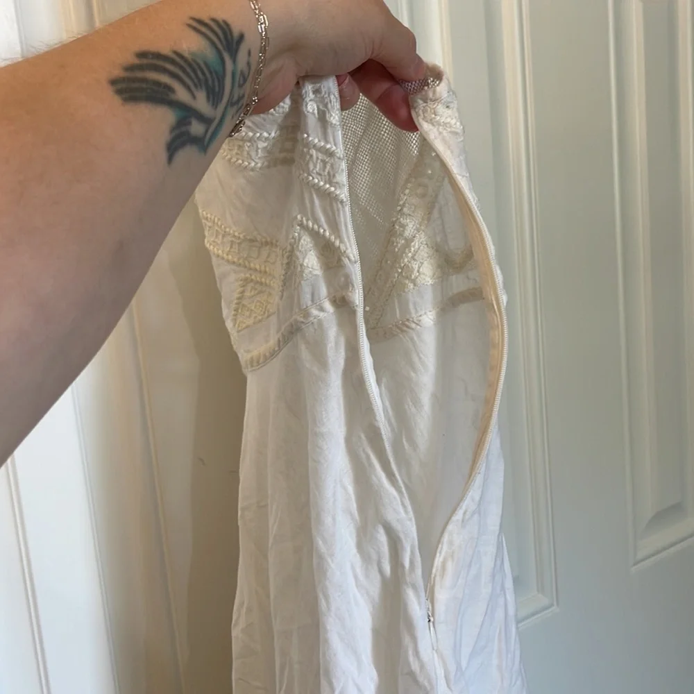 NWT Free People Ivory Marrakesh CrissCross Tunic Dress • Large - Picture 3 of 10